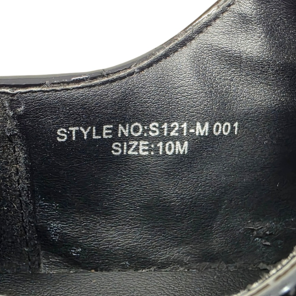 Fabian Group Tuscano Black Patent Leather Dress Shoes Mens 10M S121 Tuxedo Derby - Picture 2 of 12